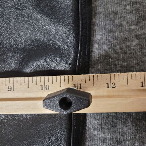 Vtg 90's Metrostyle Women's Size 12 Black Leather Motorcycle Boot Cut Pant Lined - Picture 11 of 15